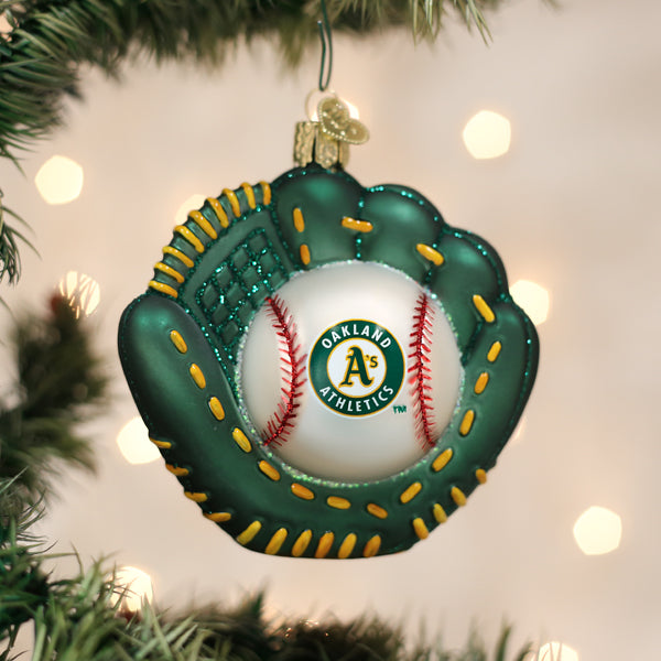 Athletics Baseball Mitt Ornament