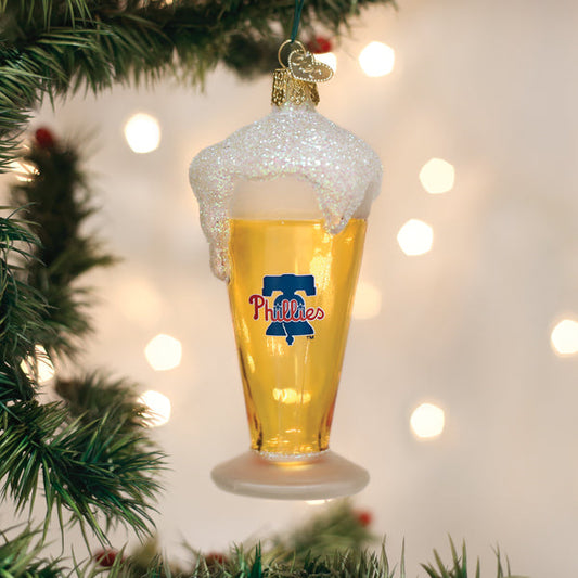 Phillies Glass Of Beer Ornament