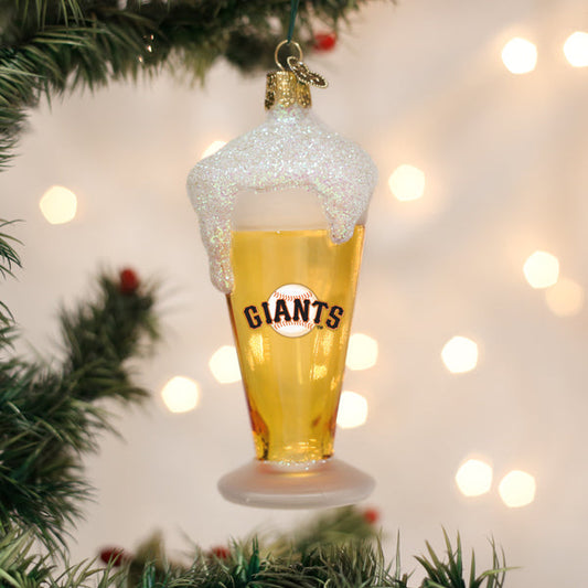 Giants Glass Of Beer Ornament