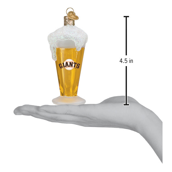 Giants Glass Of Beer Ornament