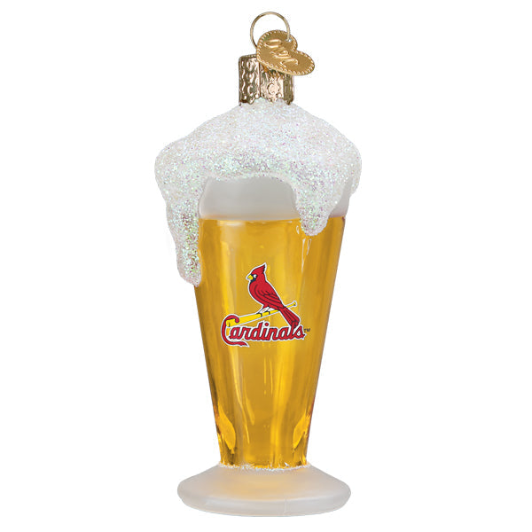 Cardinals Glass Of Beer Ornament