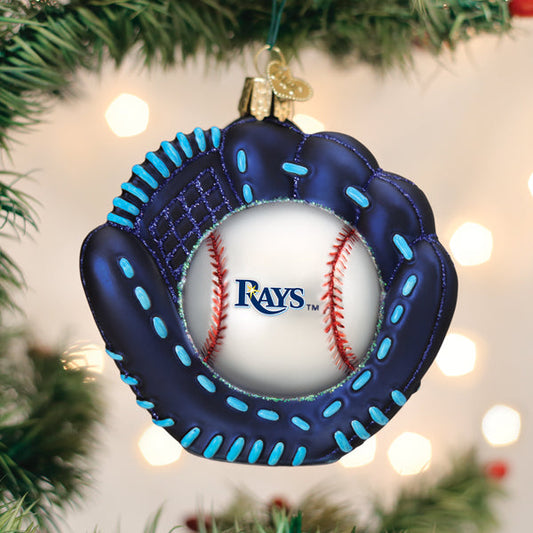 Rays Baseball Mitt Ornament