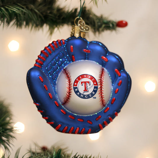 Rangers Baseball Mitt Ornament