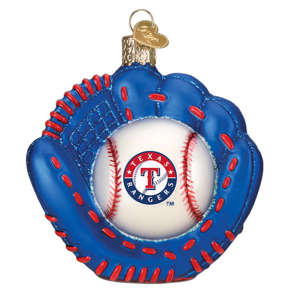 Rangers Baseball Mitt Ornament