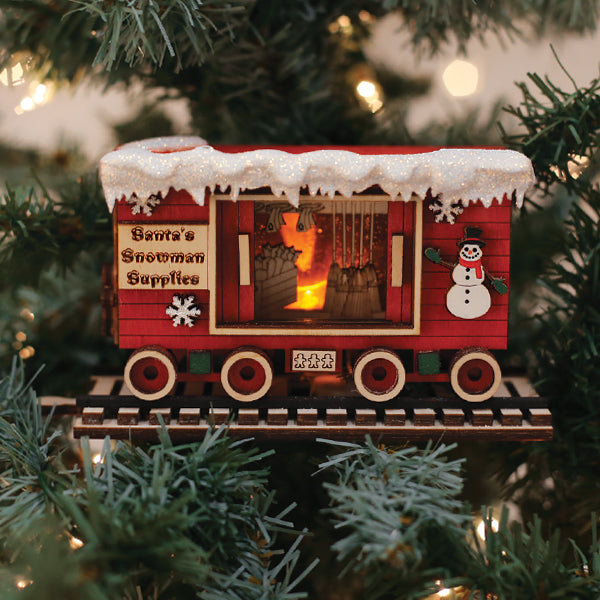 Snowman Box Car Ornament – Old World Christmas