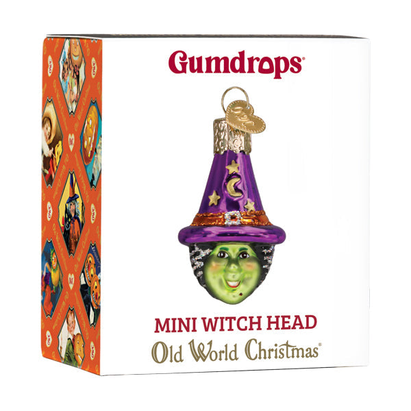 Mini Witch Head Ornament