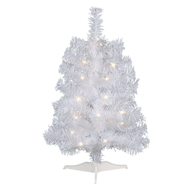 Mini White Tree Pre-lit Ornament