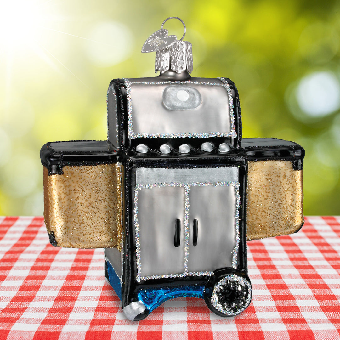 Old World Christmas Black Classic Barbecue Ornament - Thumbnail 5