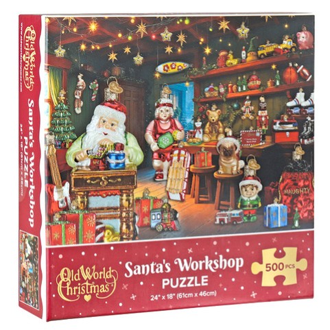 Santa's Workshop Puzzle Ornament