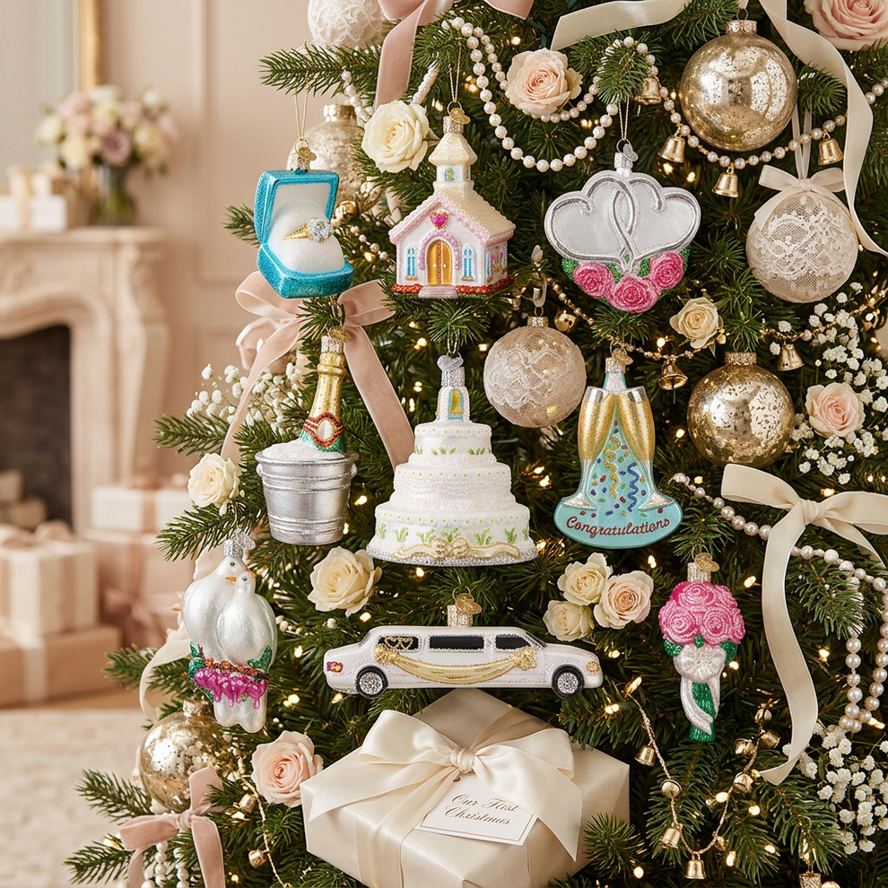 【チョコメルさま】old ornament ୨୧ * 雪国の女の子 オーナメント Just Married Collection Ornaments – Old World Christmas