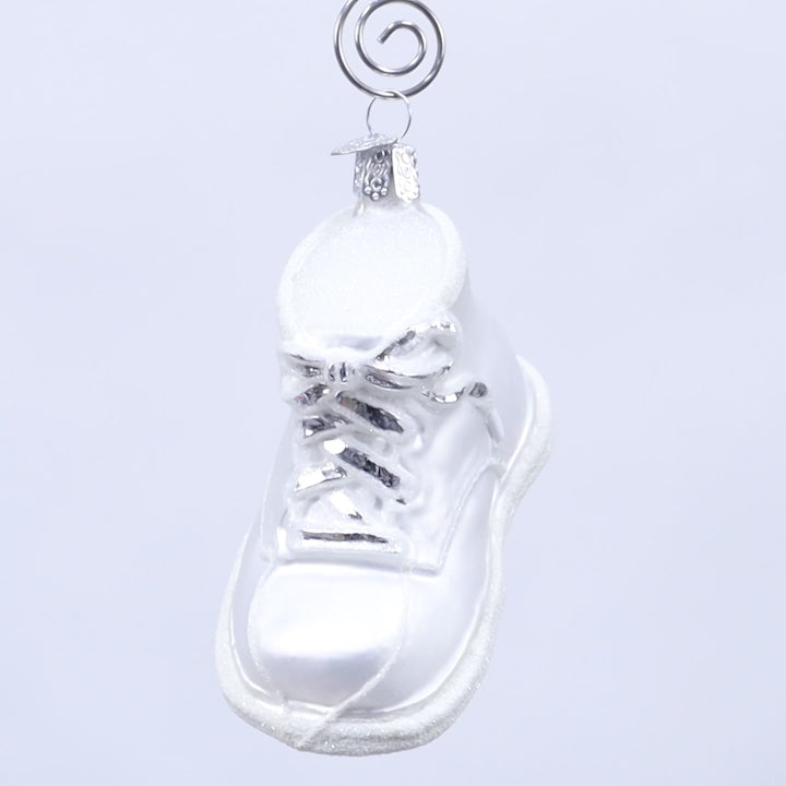 White Baby Shoe Ornament – Old World Christmas