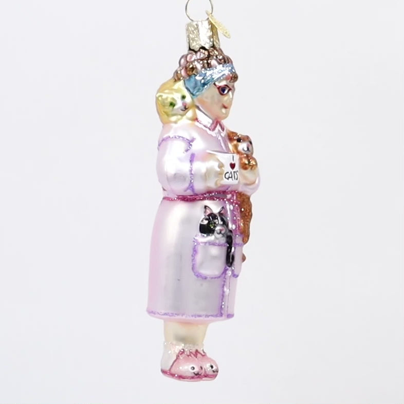 Cat Lady Ornament – Old World Christmas