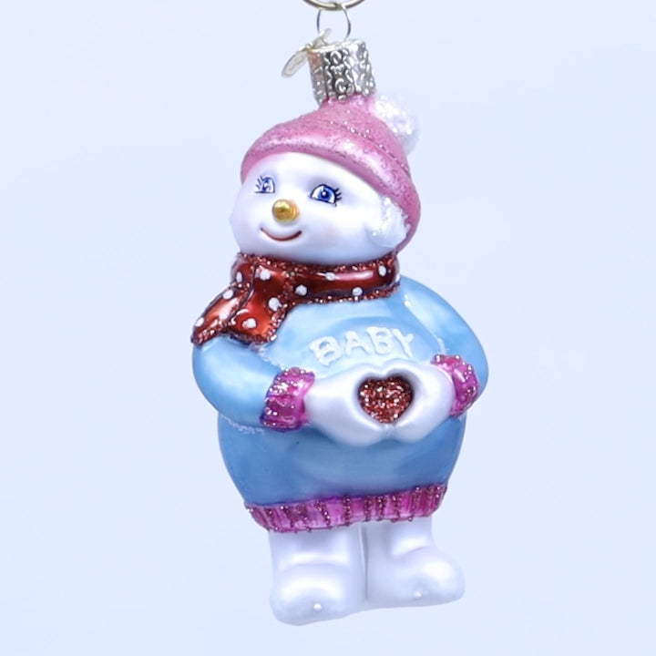 Expectant Snowlady Ornament – Old World Christmas