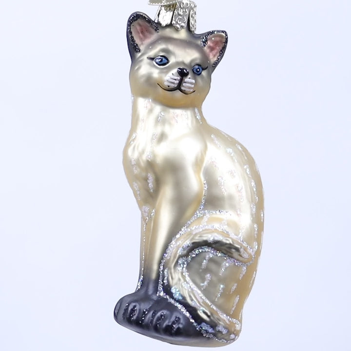 Tan Siamese Cat Ornament – Old World Christmas