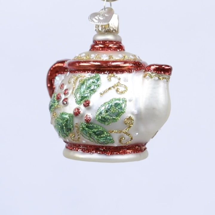 Holly Teapot Ornament | Old World Christmas™