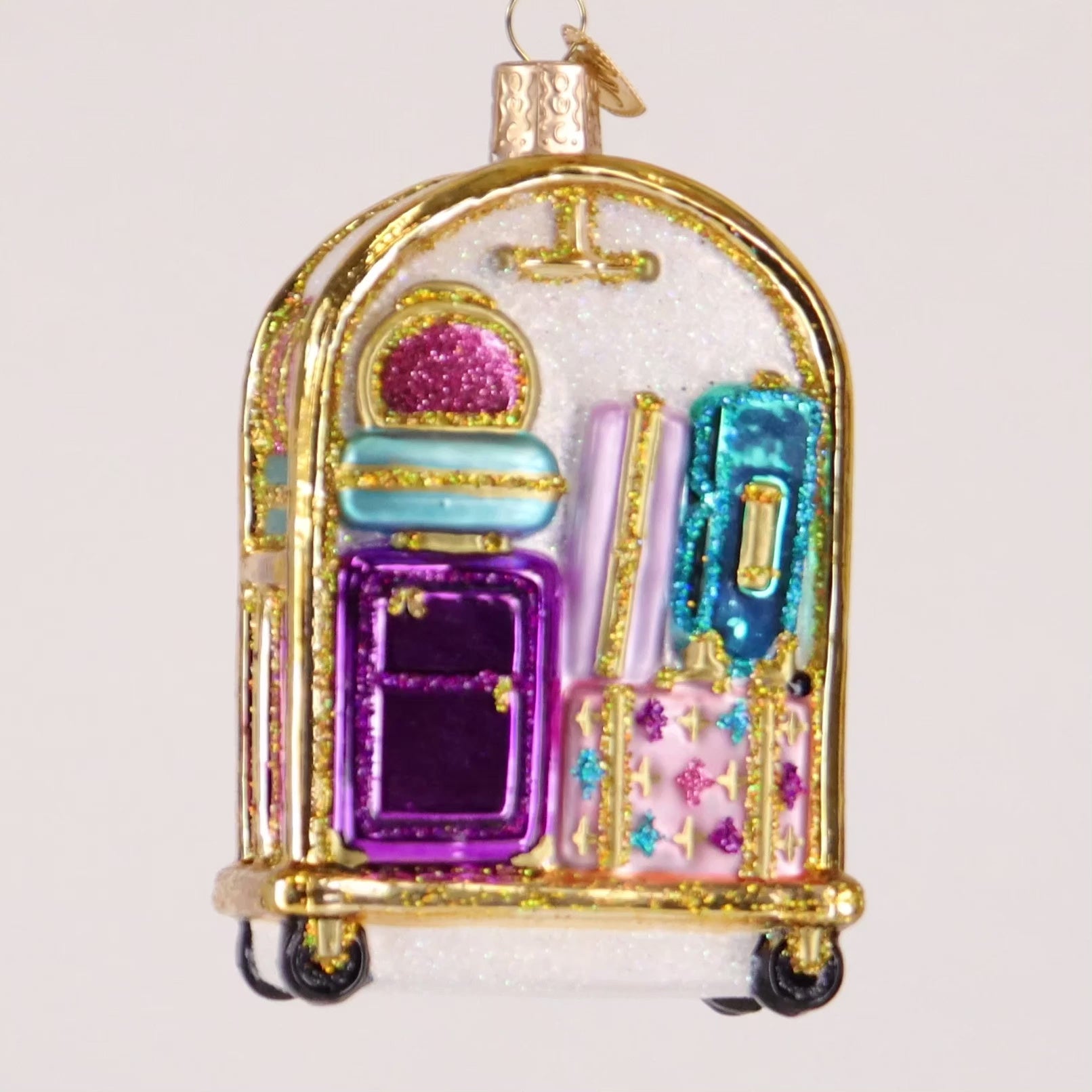 Hotel Luggage Cart Ornament – Old World Christmas