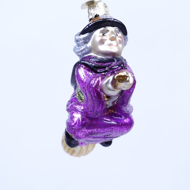 Witch On Broomstick Ornament – Old World Christmas