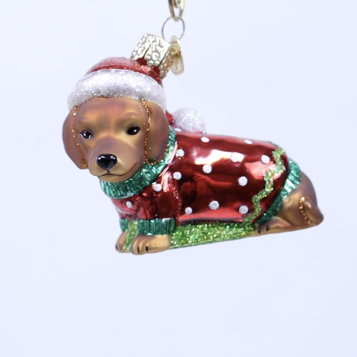 Dashing Dachshund Puppy Ornament – Old World Christmas