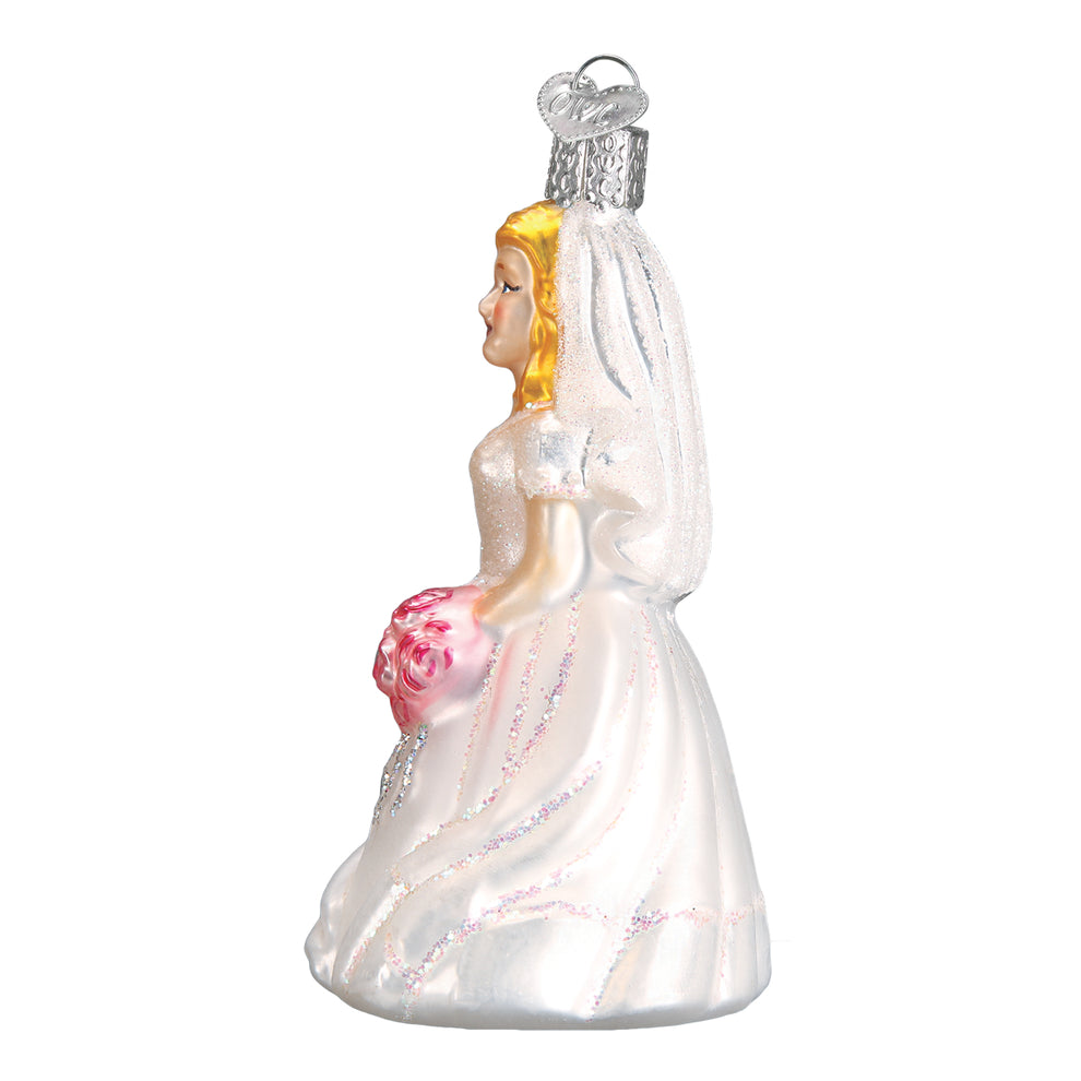 Old World Christmas 10227 Blown Glass Blonde Bride Ornament