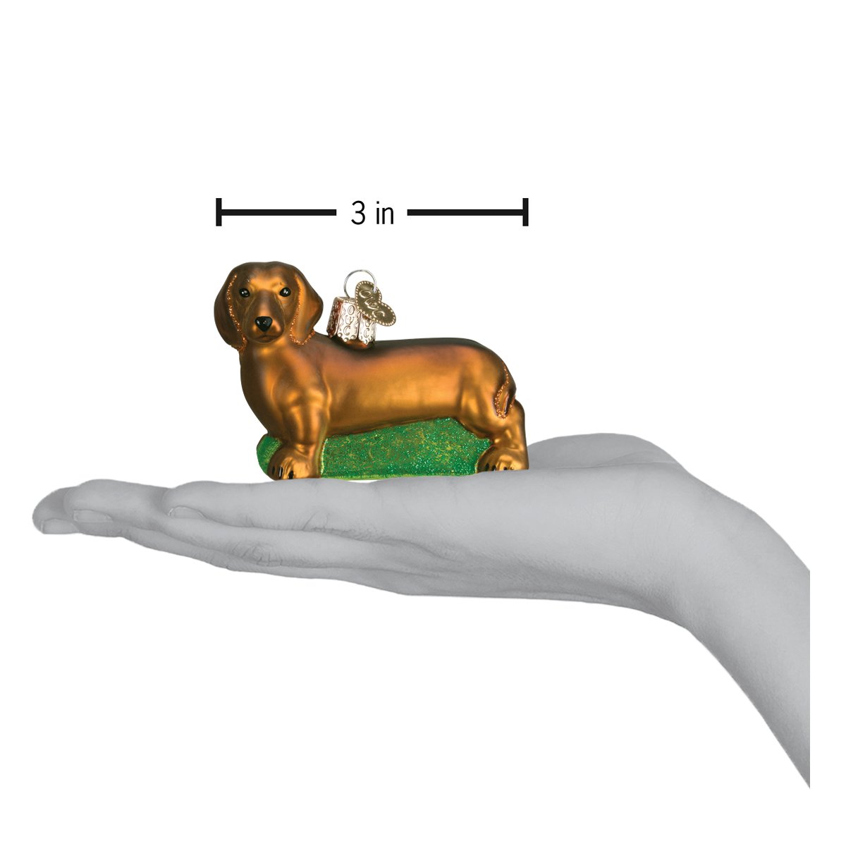 Sausage dog clearance ornament