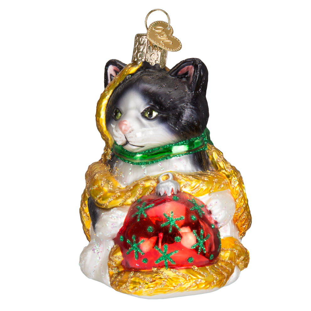 Holiday Kitten Ornament | Old World Christmas™ Holiday Kitten Ornament | Old World Christmas™