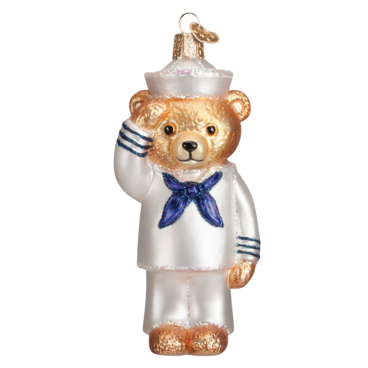 Navy Bear Ornament