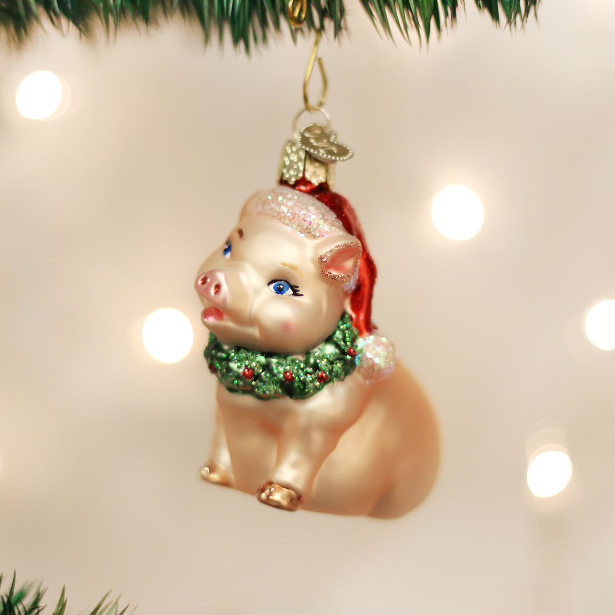 Holly Pig Ornament