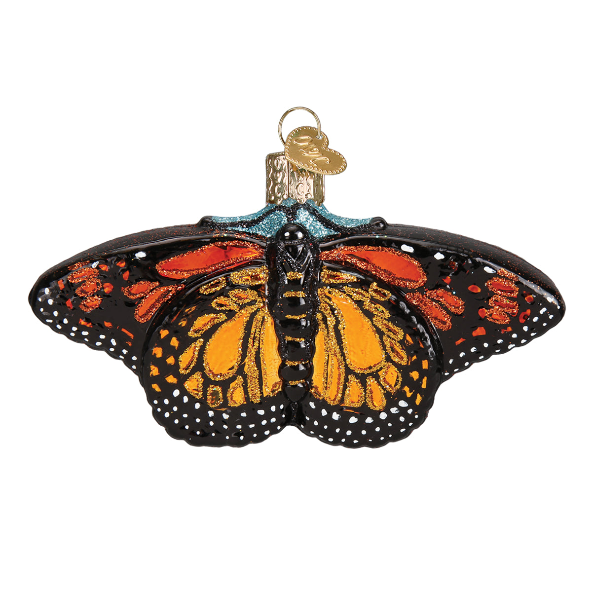 Old World Christmas Monarch Butterfly Glass Ornament
