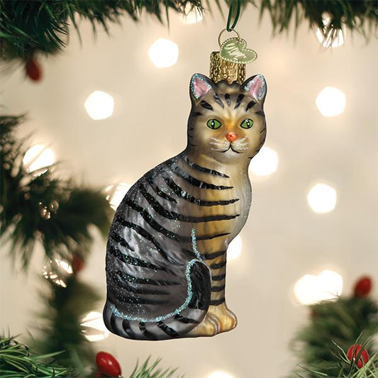 Tabby Cat ornament