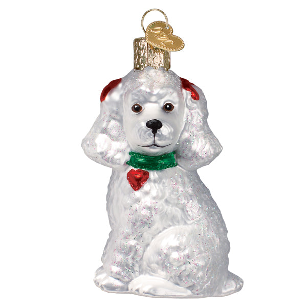 White Poodle Ornament