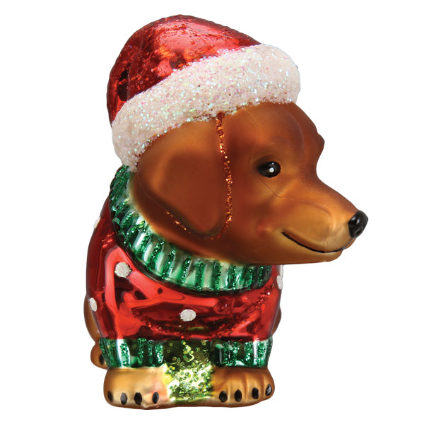 Dashing Dachshund Puppy Ornament