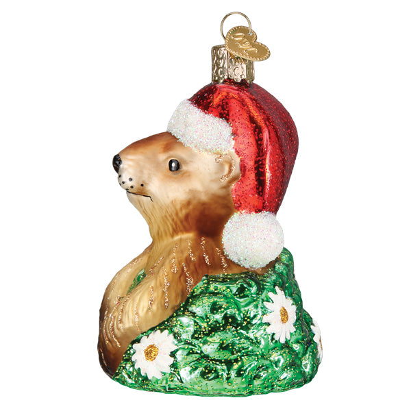 Santa Groundhog Ornament