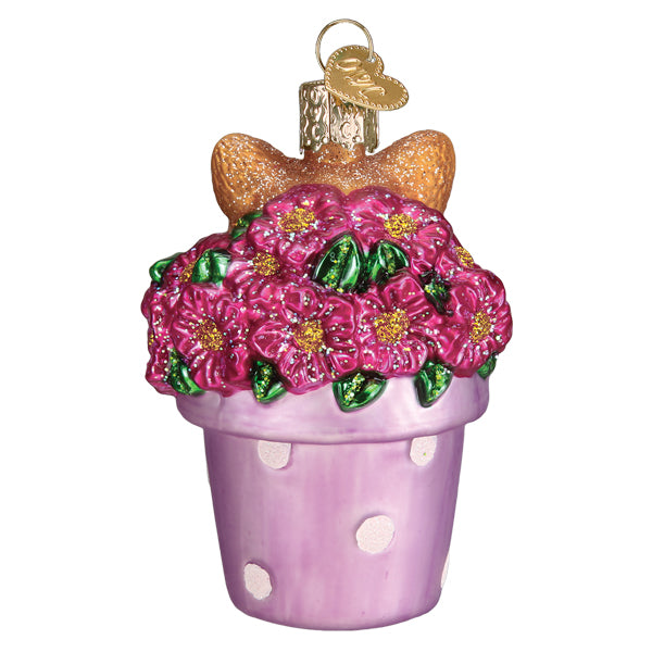 Kitten In Flower Pot Ornament