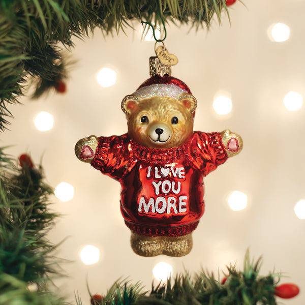 I Love You More Bear Ornament