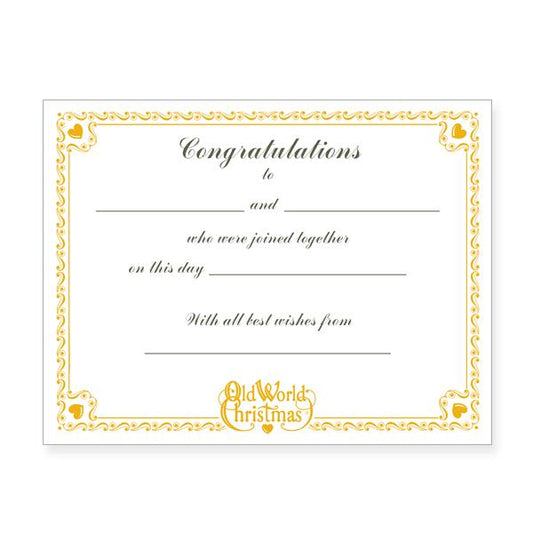 Wedding Collection Certificate