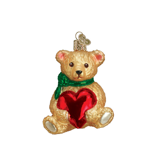 Teddy Bear W/ Heart Ornament
