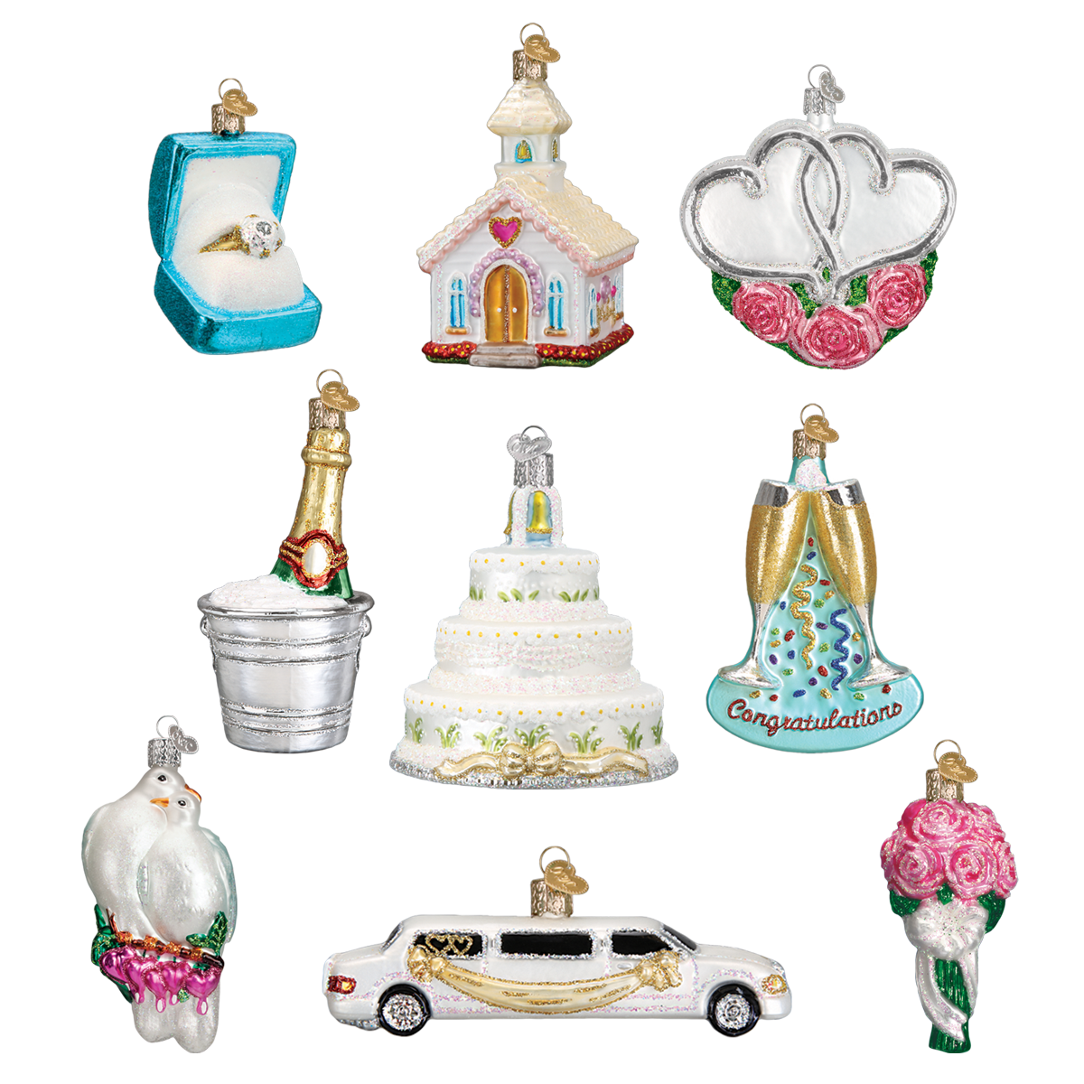 Just Married Collection Ornaments