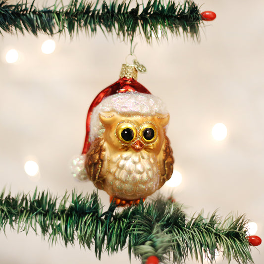 Santa Owl Ornament