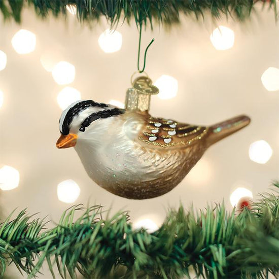 White Crowned Sparrow Ornament 