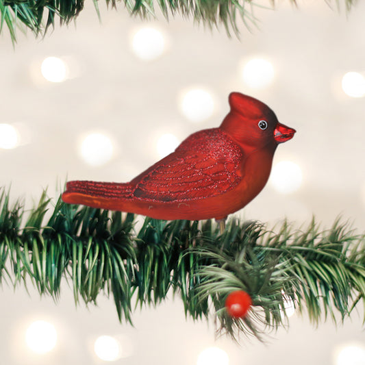 Bright Red Cardinal Ornament