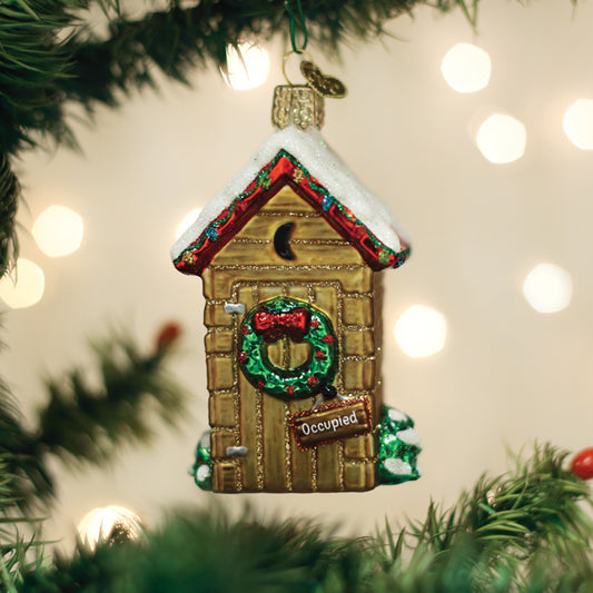 Holiday Outhouse Ornament