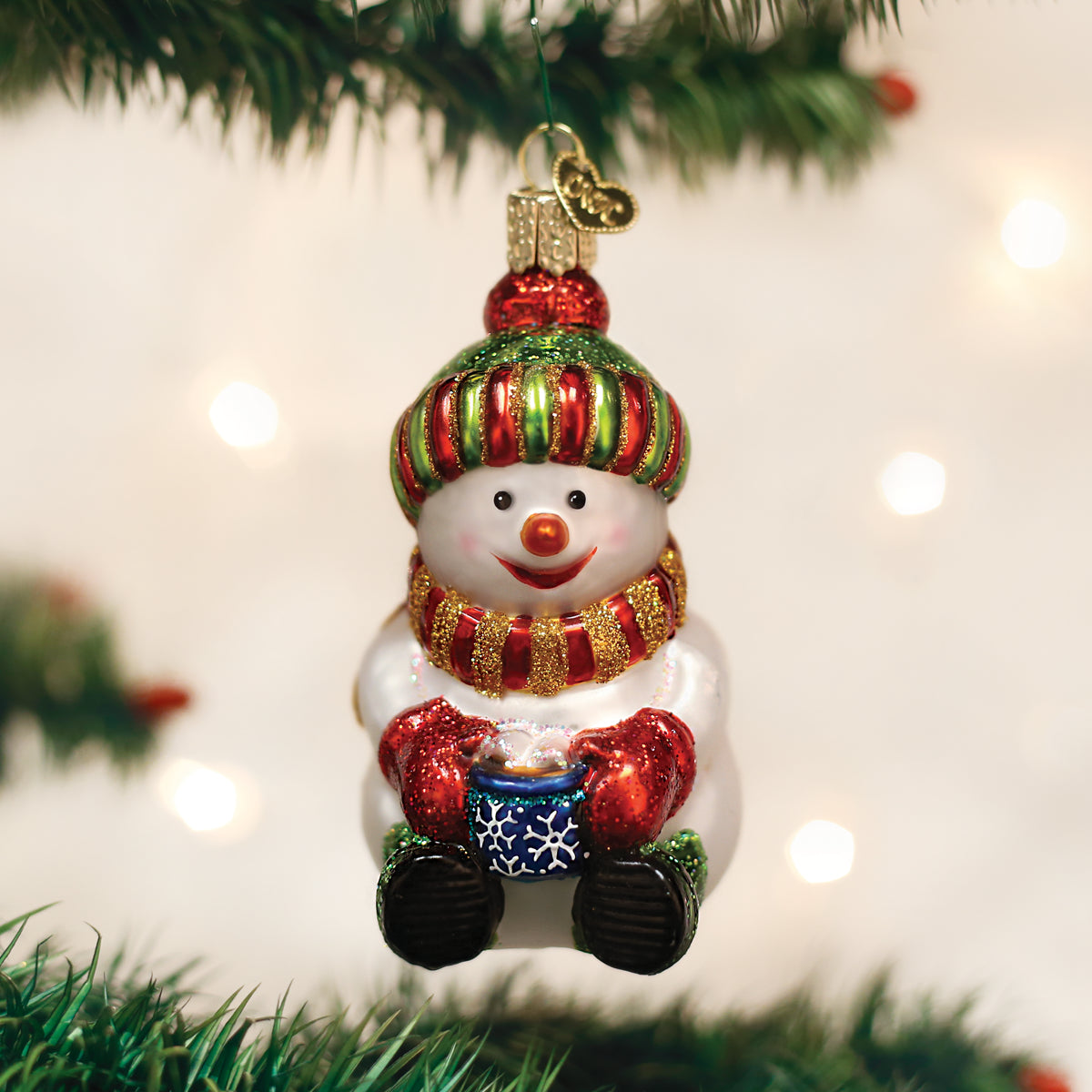 Snowman With Cocoa Ornament
