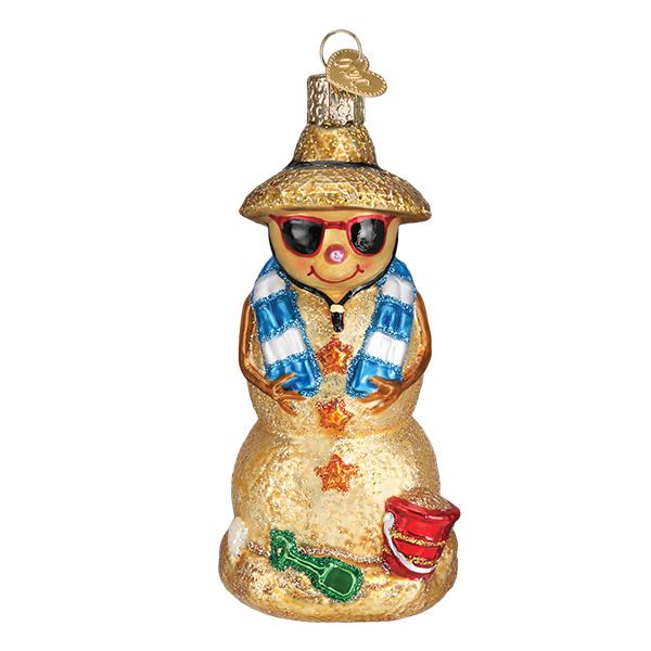 Sand Snowman Ornament