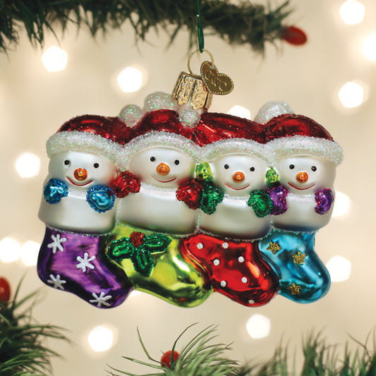 Snow Family Of 4 Ornament