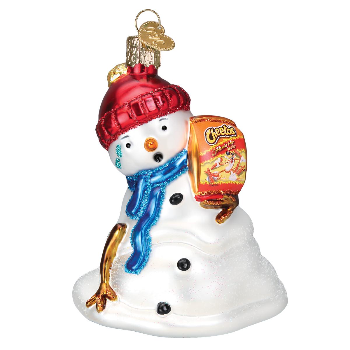 Flamin' Hot Cheetos Snowman Ornament