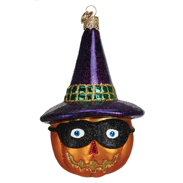 Masked Witch Jack O'lantern Ornament