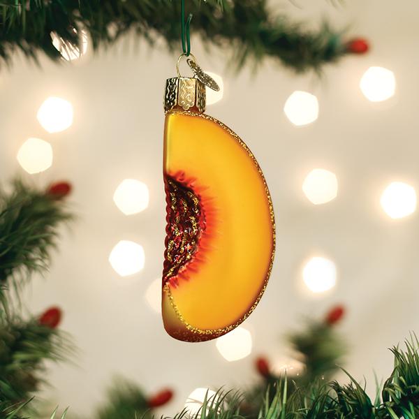 Peach Slice Ornament