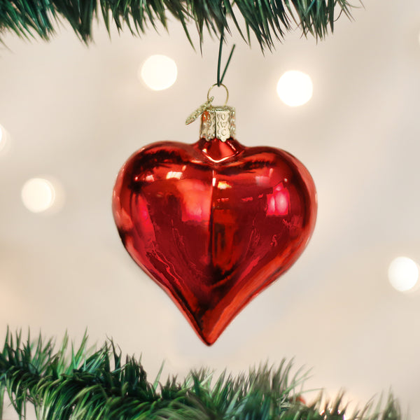 Red Heart With Saying Ornaments, 4 Assorted