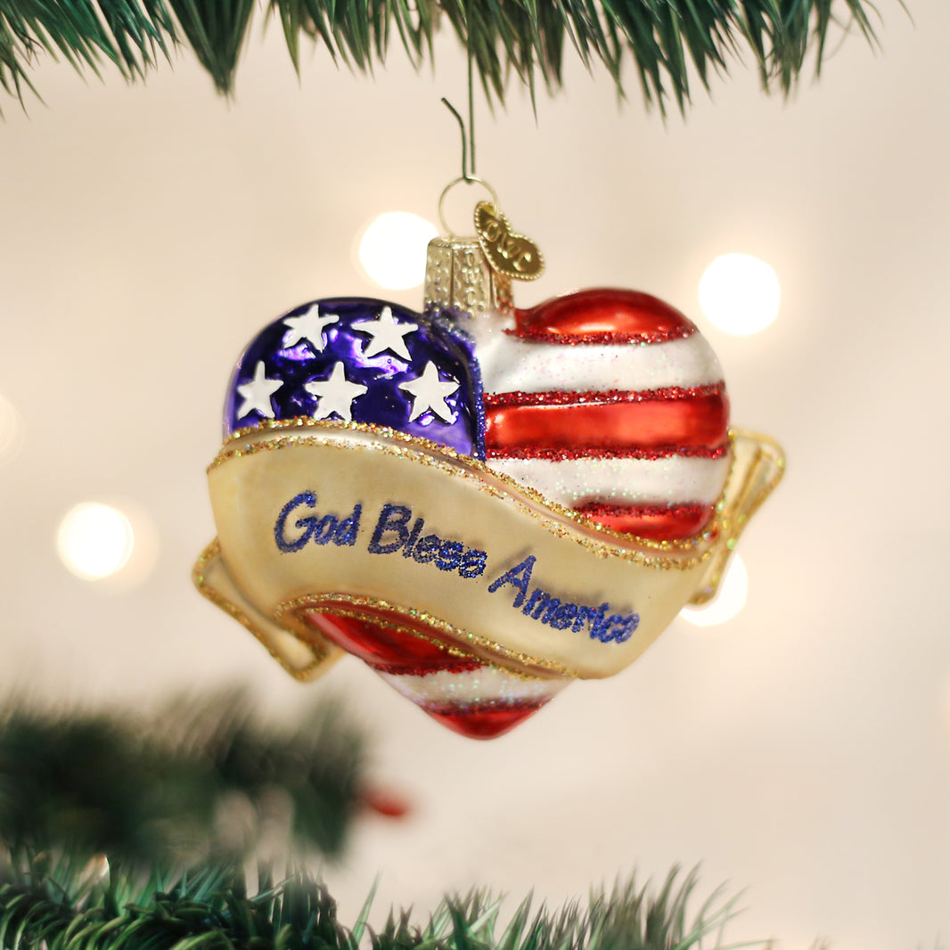 Heart of america. USA ornaments.