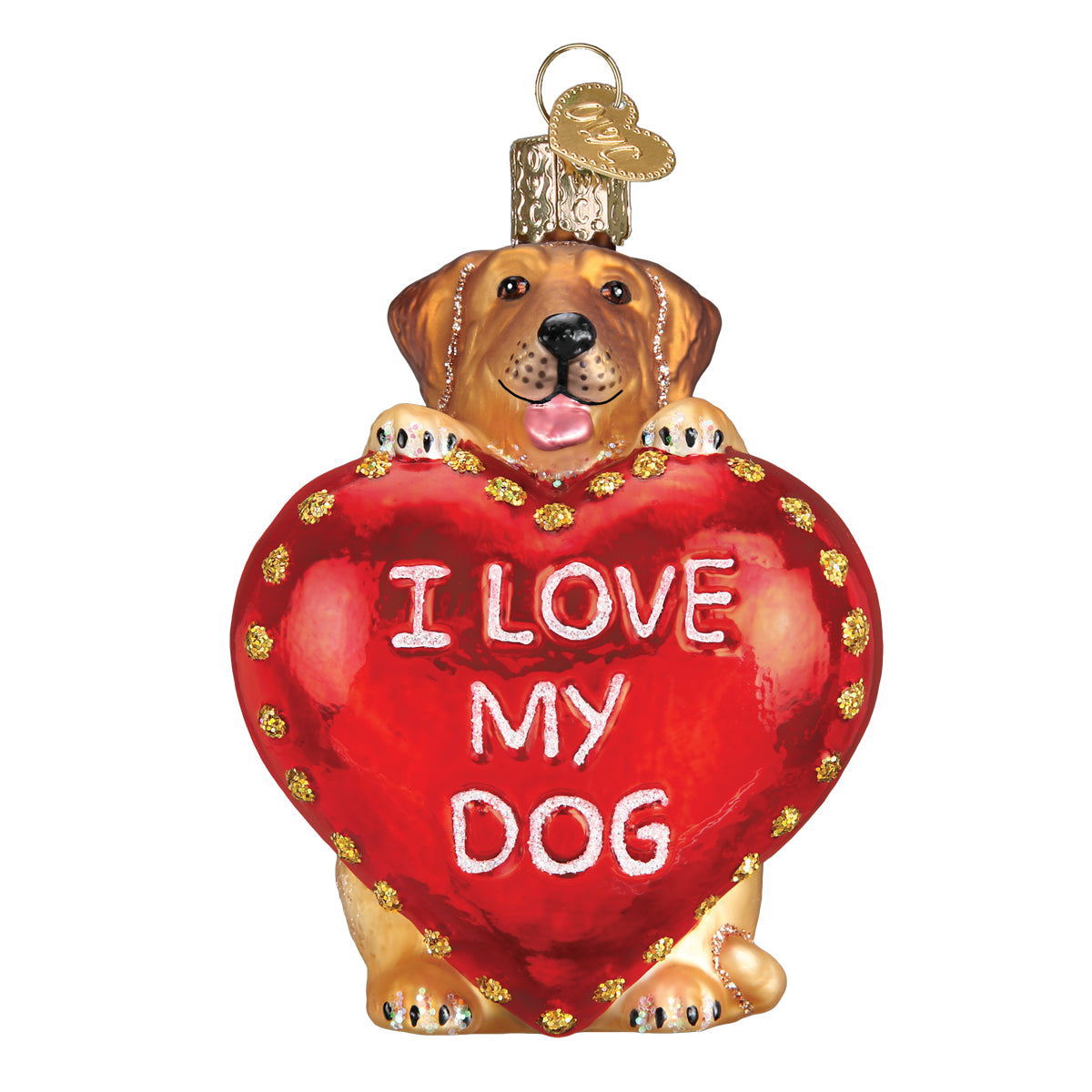 I Love My Dog Ornament